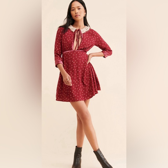 FREE PEOPLE Delfina Mini Dress Size medium - Picture 4 of 15